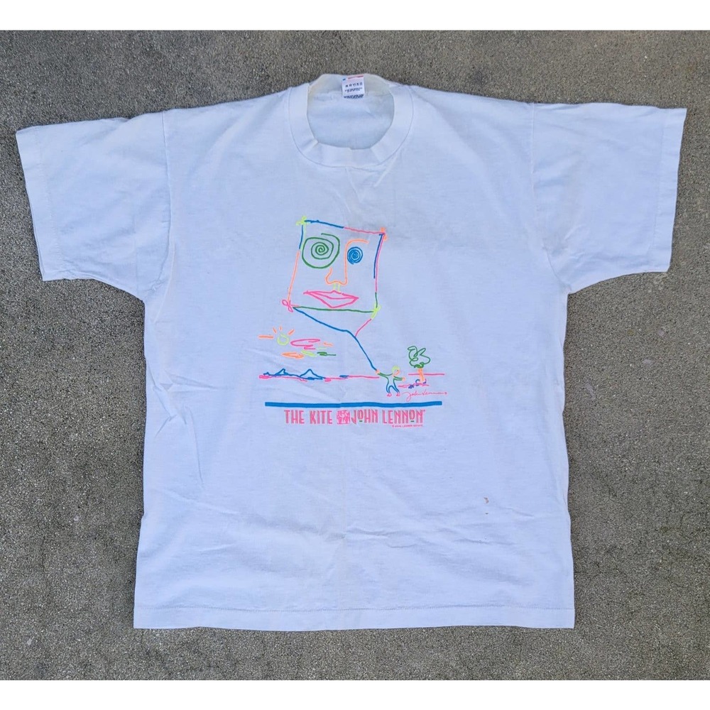 Vtg John Lennon The Kite Single Stitch T-shirt The Beatles